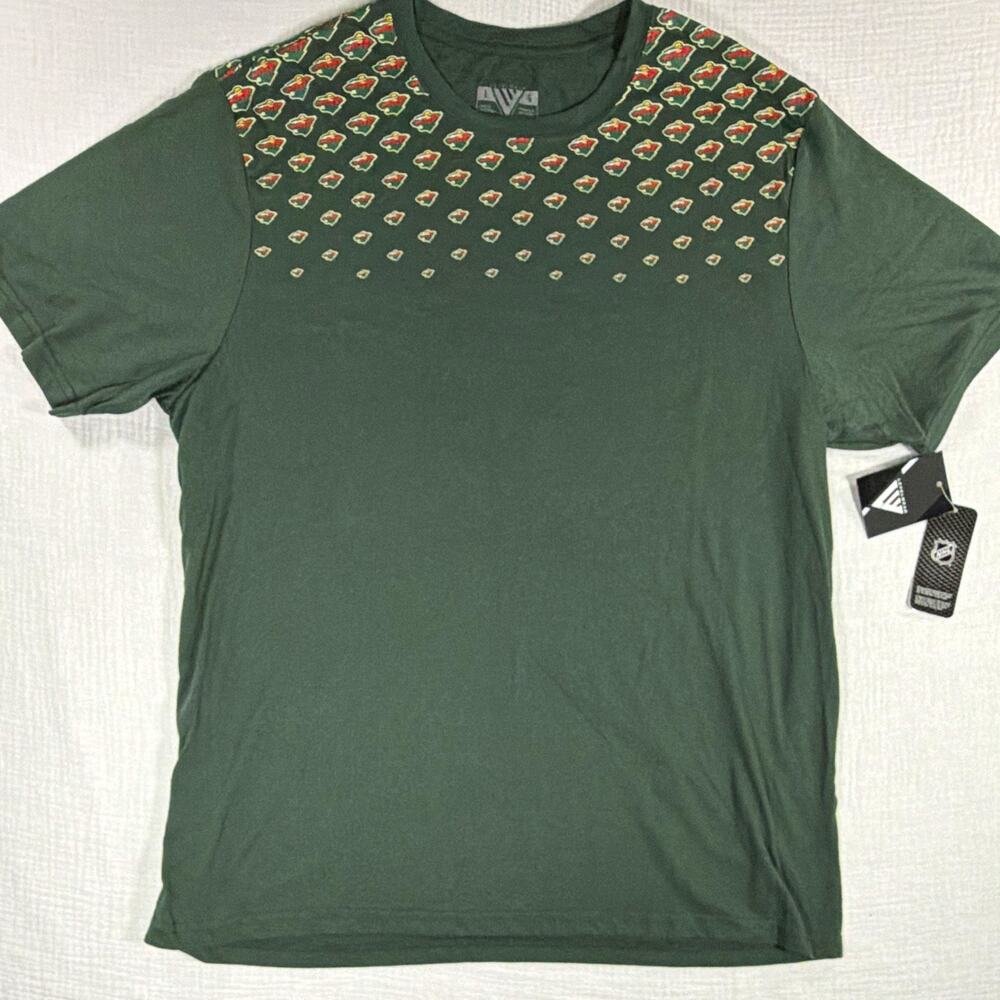 Levelwear Minnesota Wild NHL Men's Green Short Sleeve Shirt 2XL